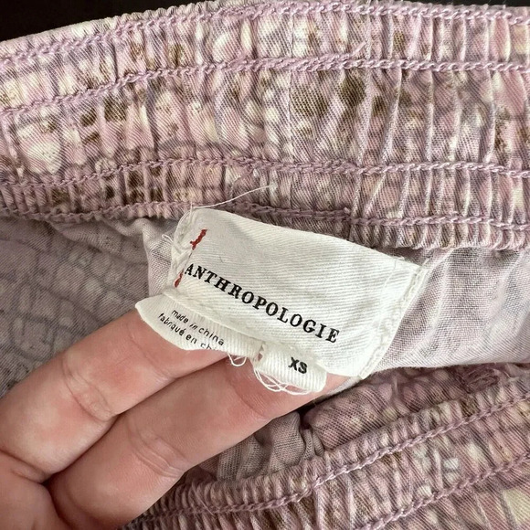 Anthropologie Orana Printed Joggers Pink Snakeskin Print Pants Women’s Size XS - Picture 8 of 9